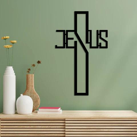 Jesus Cross Metal Wall Art - Decor Mantra 
