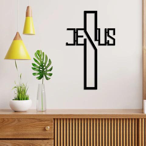 Jesus Cross Metal Wall Art - Decor Mantra 