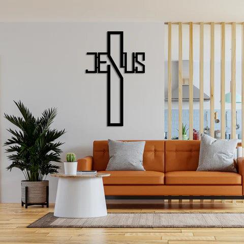 Jesus Cross Metal Wall Art - Decor Mantra 