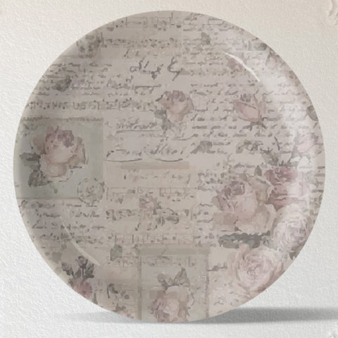 English Floral Wall Plate Set of 4