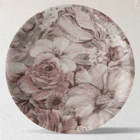 English Floral Wall Plate Set of 4