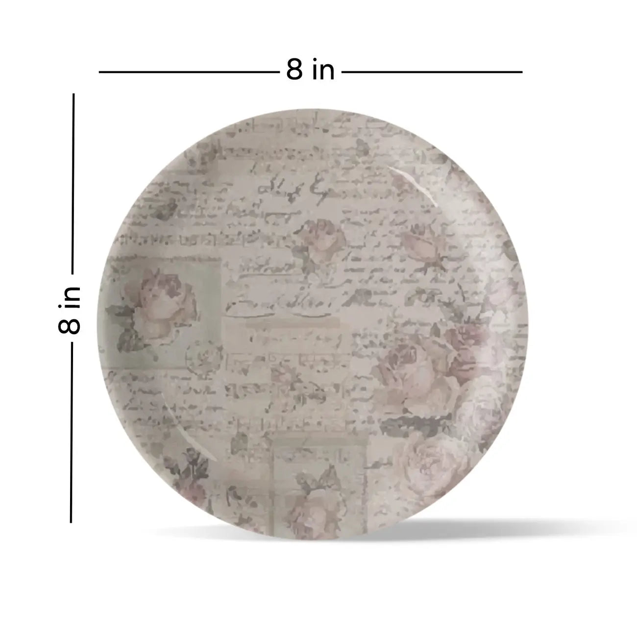 English Floral Wall Plate Set of 4 - Harshita Craft