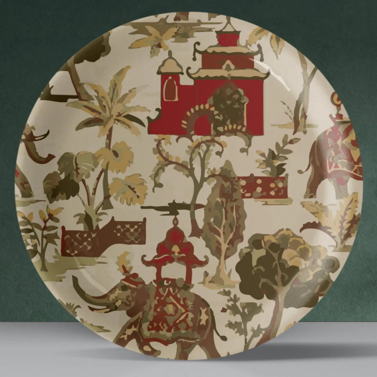 Rajasthani Rich Heritage Print Wall Plate - Harshita Craft