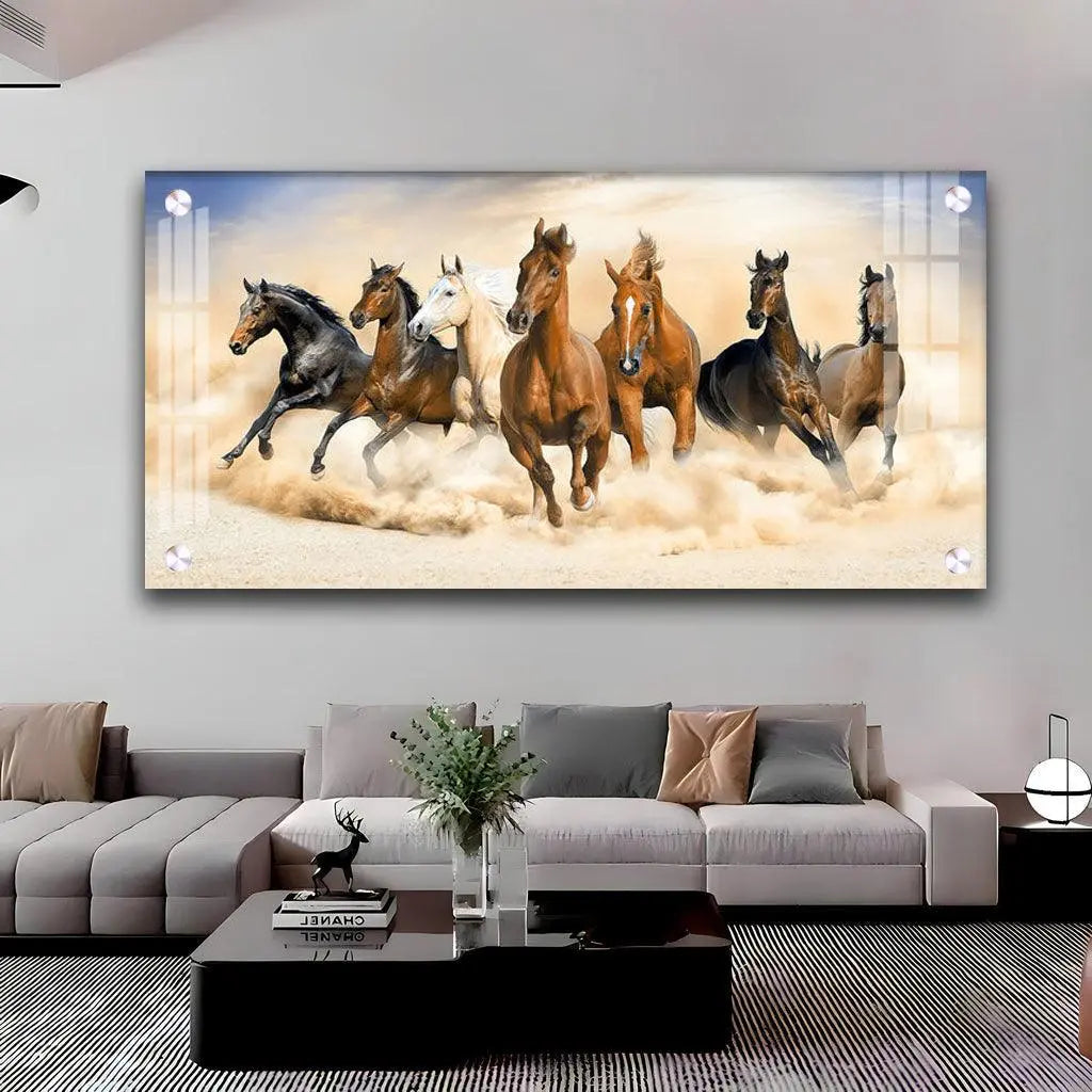 Horses in Motion Premium Acrylic Horizontal Wall Art - Decor Mantra 