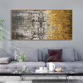 Modern Golden Abstract Textured Premium Canvas Wall Painting - Harshita Craft