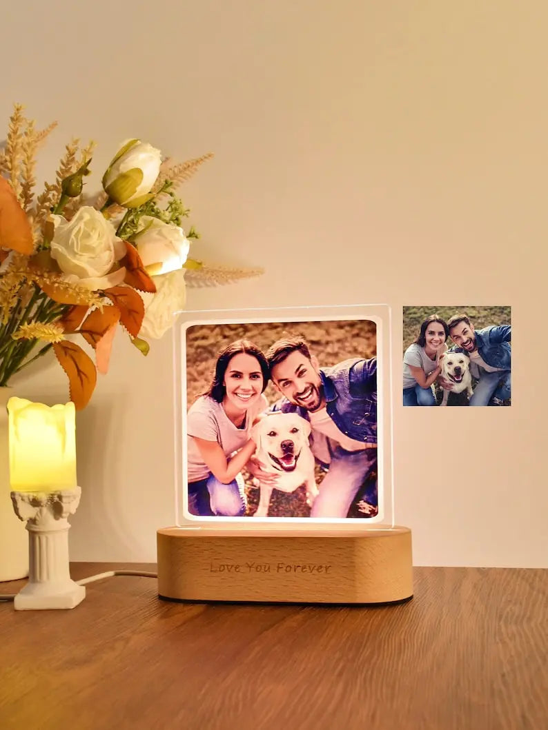 Custom 3D LED Photo Lamp, Personalized Picture Light,Photo Led Lamp,Custom Photo Night Light,Wedding Gift,Light Gift for Friend,Gift for Her - Harshita Craft