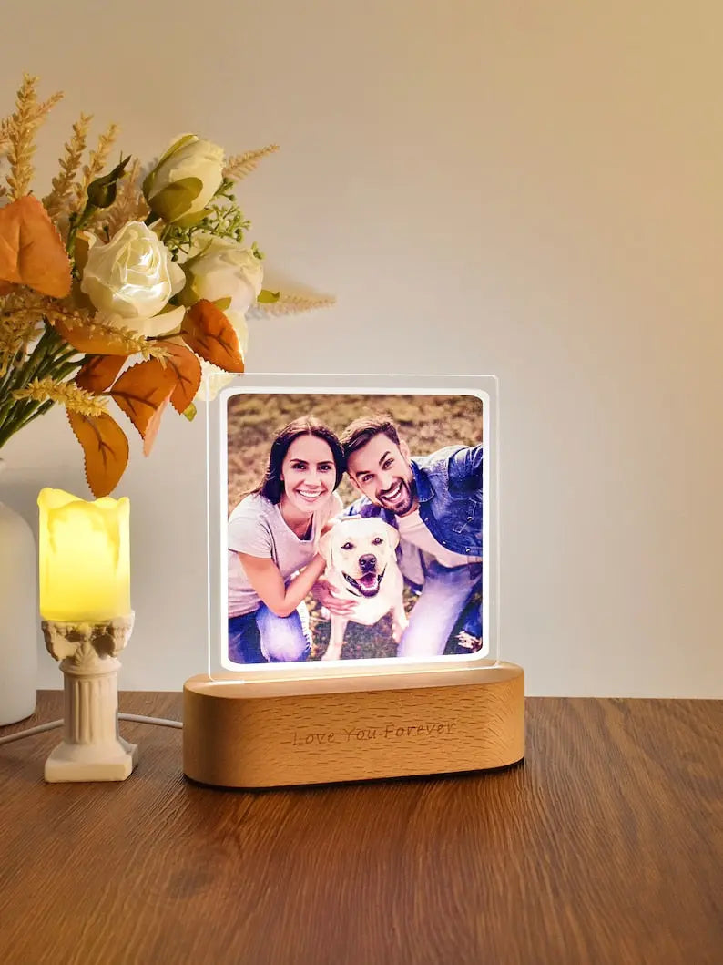 Custom 3D LED Photo Lamp, Personalized Picture Light,Photo Led Lamp,Custom Photo Night Light,Wedding Gift,Light Gift for Friend,Gift for Her - Harshita Craft