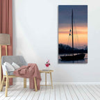 Boat at Sunset Canvas Wall Painting Decor Mantra