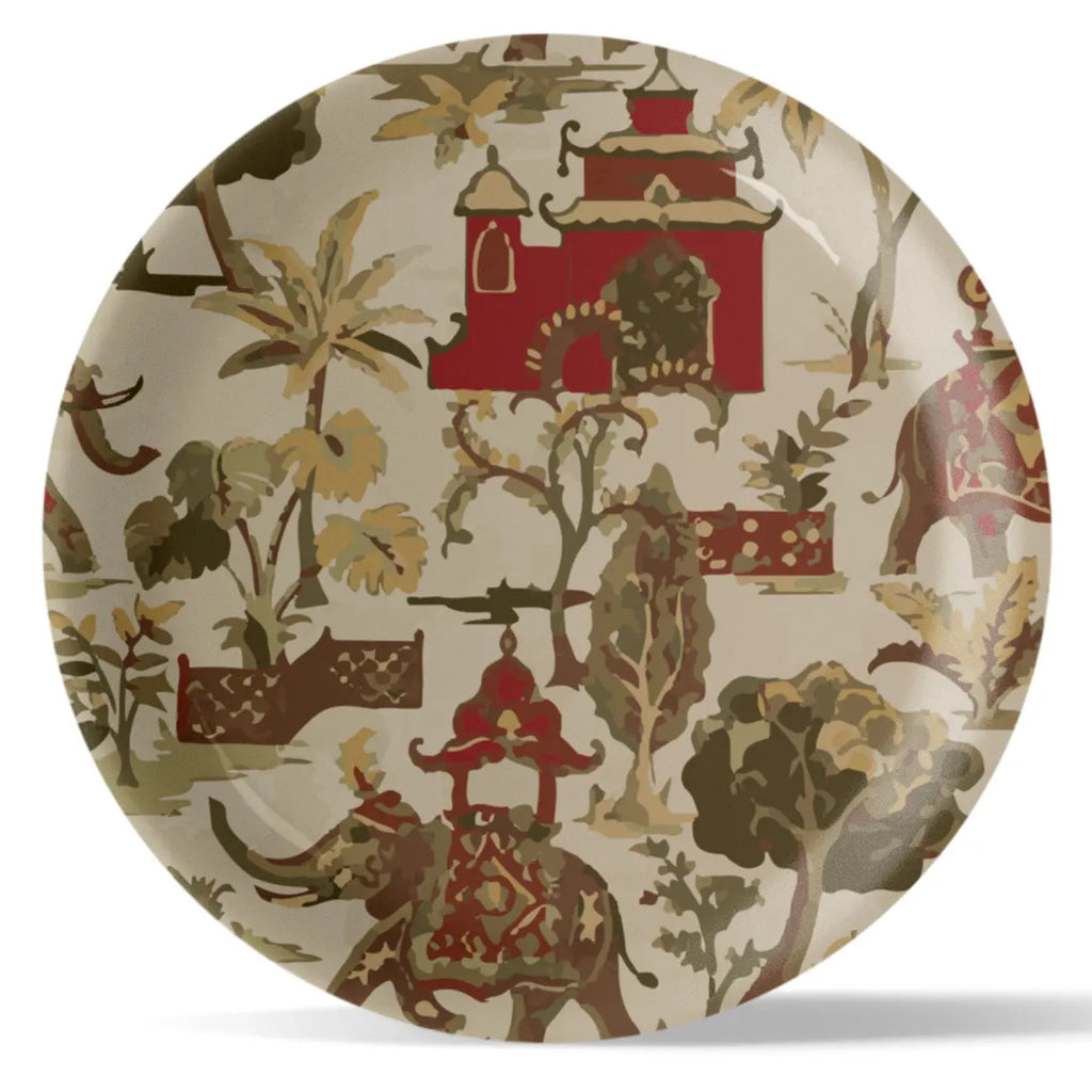 Rajasthani Rich Heritage Print Wall Plate - Harshita Craft