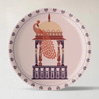 Harmony of Nature and Artistry peacock plate - Harshita Craft