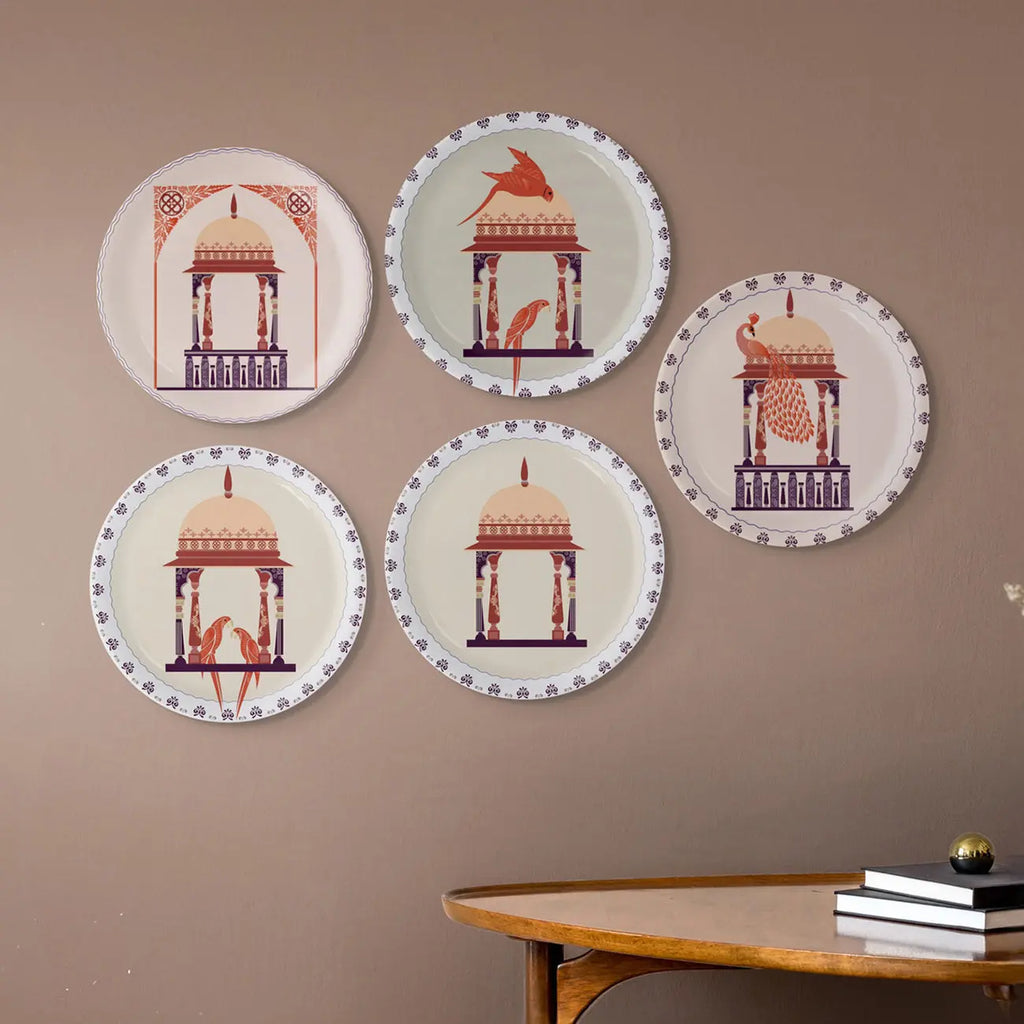 Harmony of Nature and Artistry peacock plate - Harshita Craft