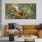Spiritual God Ganesha Canvas Wall Painting - Decor Mantra 