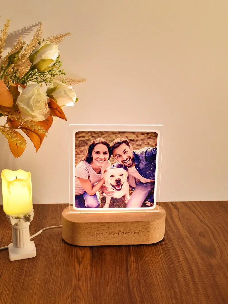 Custom 3D LED Photo Lamp, Personalized Picture Light,Photo Led Lamp,Custom Photo Night Light,Wedding Gift,Light Gift for Friend,Gift for Her - Harshita Craft