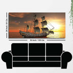 A Sailing Boat Premium Canvas Wall Painting Decor Mantra