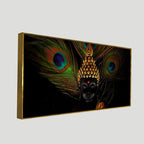 Peaceful Smiling Buddha Statue Canvas Wall Painting - Decor Mantra 