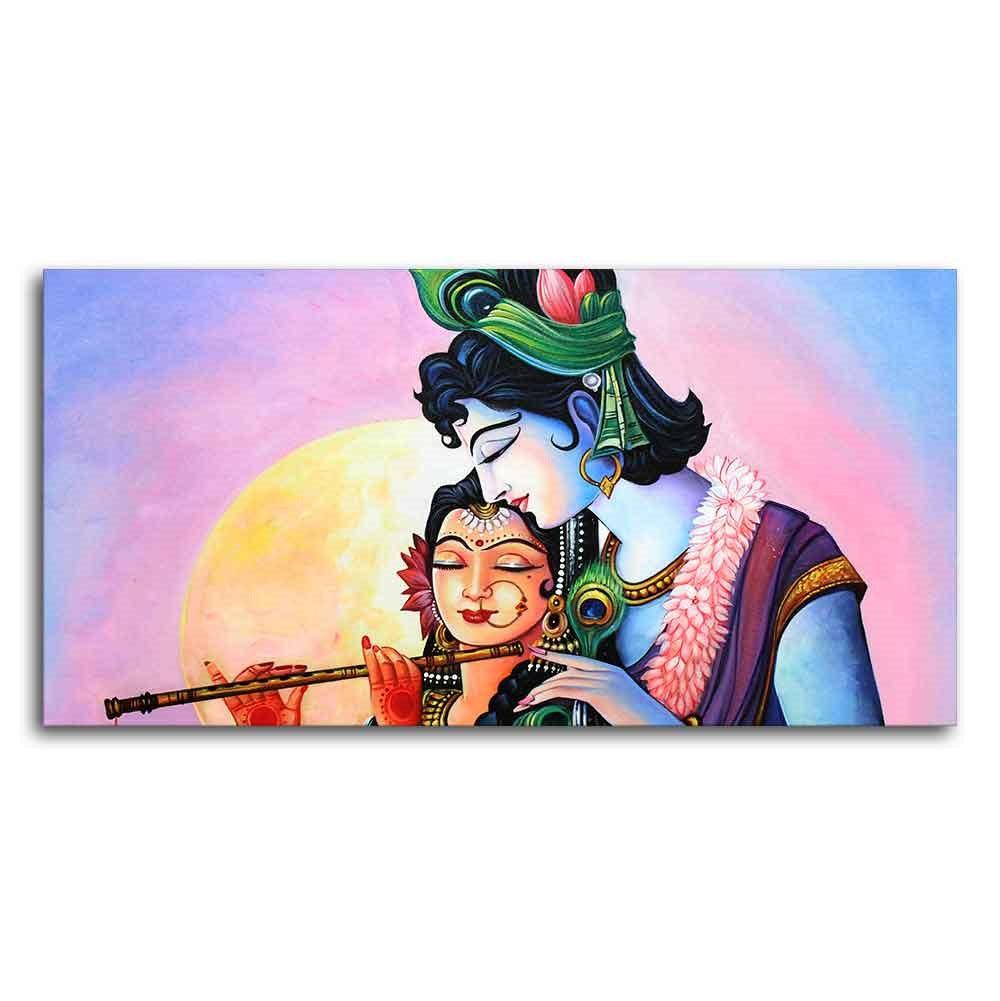 Colorful Wall Painting of Lord Radhe Krishna - Decor Mantra 