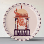 Harmony of Nature and Artistry peacock plate - Harshita Craft