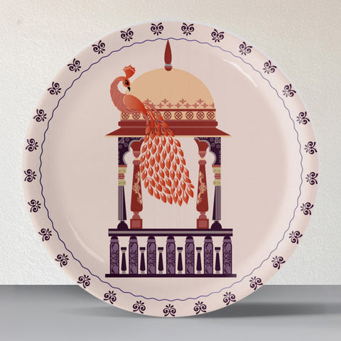 Harmony of Nature and Artistry peacock plate