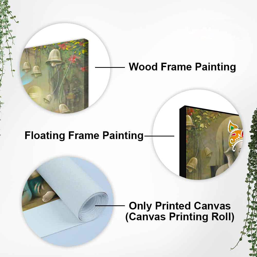 Spiritual God Ganesha Canvas Wall Painting - Decor Mantra 