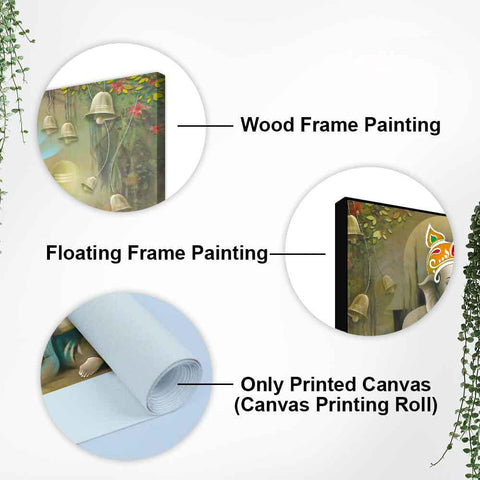 Spiritual God Ganesha Canvas Wall Painting - Decor Mantra 