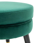 Luxurious Green Velvet Lounge Chair with Ottoman DECORMANTRA