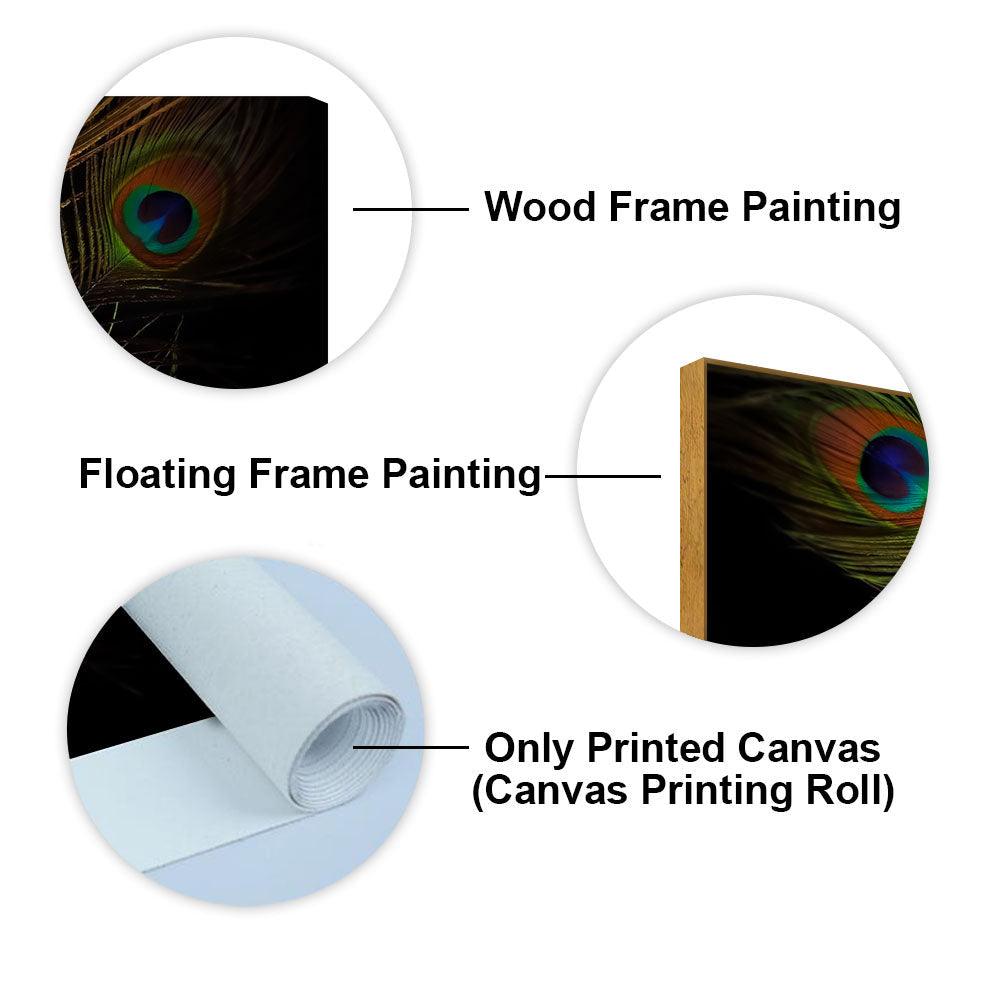 Peaceful Smiling Buddha Statue Canvas Wall Painting - Decor Mantra 