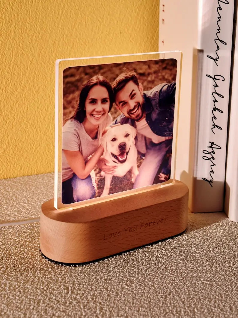 Custom 3D LED Photo Lamp, Personalized Picture Light,Photo Led Lamp,Custom Photo Night Light,Wedding Gift,Light Gift for Friend,Gift for Her - Harshita Craft