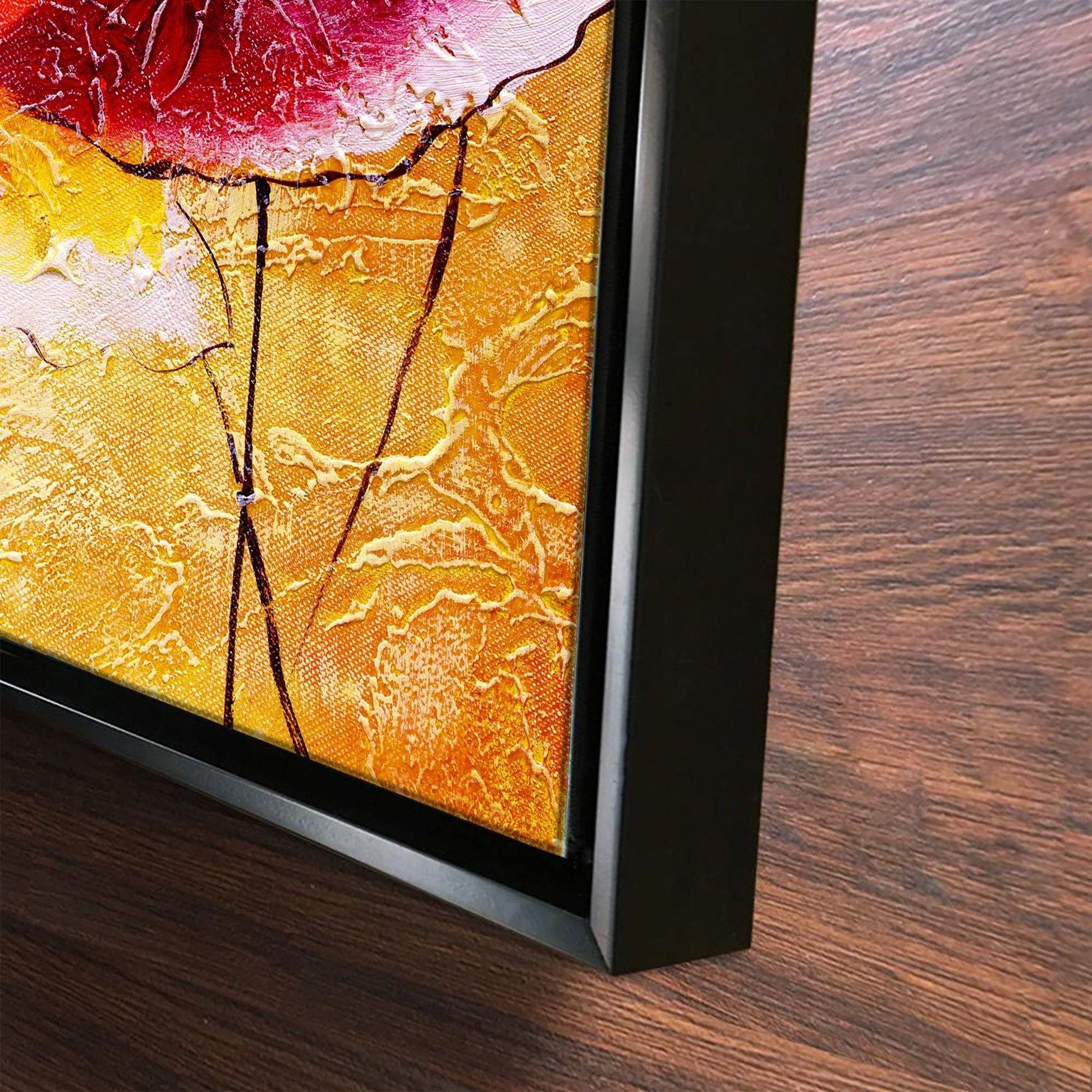 African Warli Art Floating Canvas Wall Painting Frame - Decor Mantra 