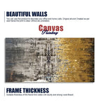 Modern Golden Abstract Textured Premium Canvas Wall Painting - Harshita Craft