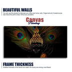 Peaceful Smiling Buddha Statue Canvas Wall Painting - Decor Mantra 