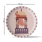 Harmony of Nature and Artistry peacock plate - Harshita Craft