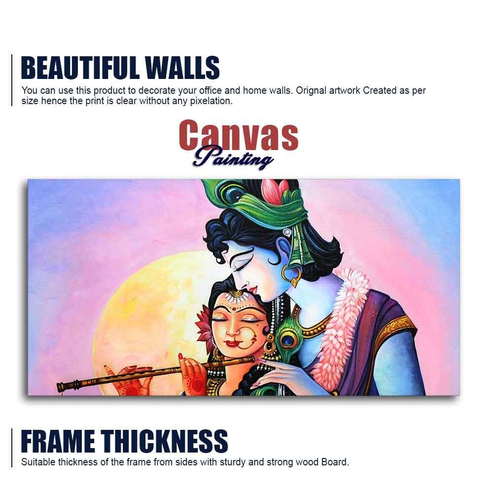 Colorful Wall Painting of Lord Radhe Krishna - Decor Mantra 