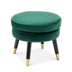 Luxurious Green Velvet Lounge Chair with Ottoman DECORMANTRA