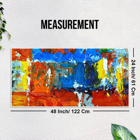 Colorful Abstract Texture Floating Frame Wall Painting - Decor Mantra 