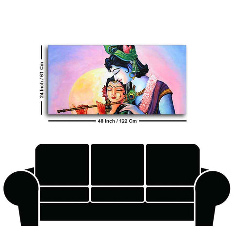 Colorful Wall Painting of Lord Radhe Krishna - Decor Mantra 