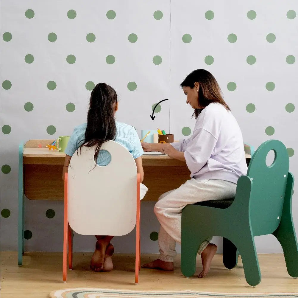 Cubby Dual Seater Study Desk - Decor Mantra 