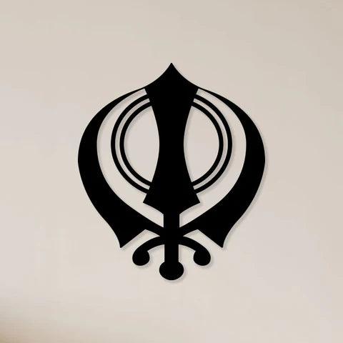 Khanda (Sikh Symbol) Metal Wall Art - Decor Mantra 