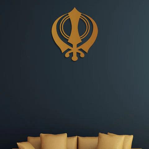 Khanda (Sikh Symbol) Metal Wall Art - Decor Mantra 