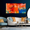 Colorful Abstract Floating Frame Wall Painting - Decor Mantra 