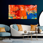 Colorful Abstract Floating Frame Wall Painting - Decor Mantra 