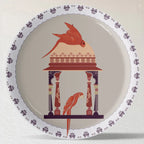 Harmony of Nature and Artistry parrot palace plate - Harshita Craft