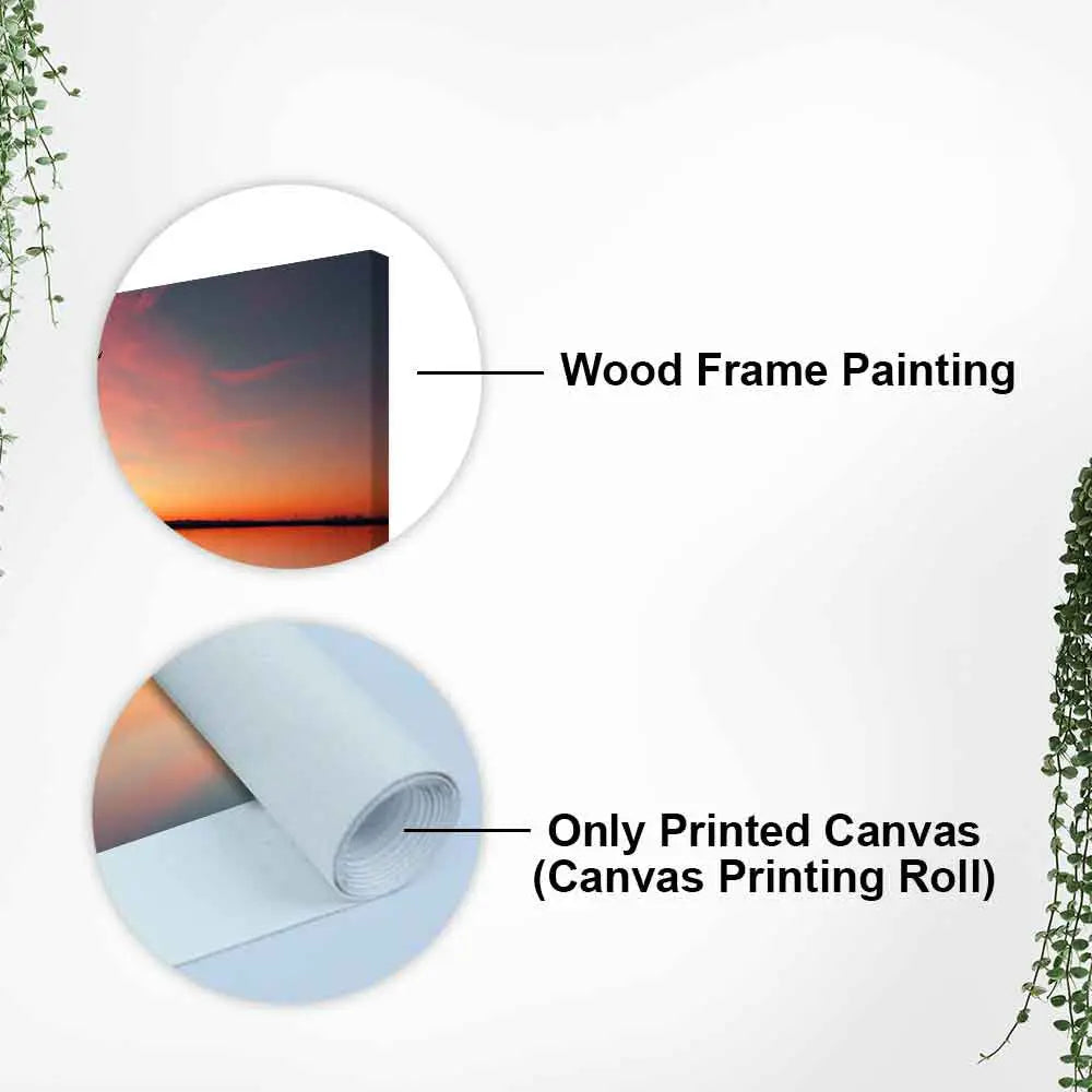Wooden Jetty in Sunset Canvas wall Painting Decor Mantra