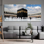 Islamic Canvas Wall Painting of Makkah al-Mukarramah - Harshita Craft