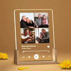 Personalized Song Plaque with Photo - Custom Couple's Music Displayer Artwork - Night Light Romantic Gift for Couples And Familie - Harshita Craft