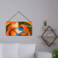 Modern Art Lord Krishna Wooden Wall Hanger for Home|Office|Living Room|Gift - Harshita Craft
