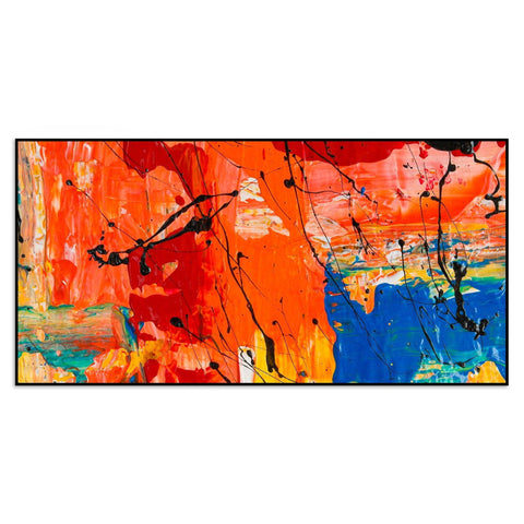 Colorful Abstract Floating Frame Wall Painting - Decor Mantra 