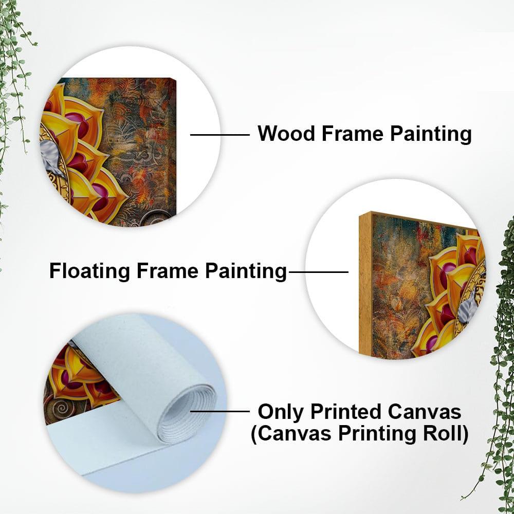 Lord Gautam Buddha Serene Face Canvas Wall Painting - Decor Mantra 