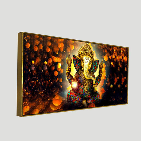 Lord Ganpati Ganesha Premium Canvas Wall Painting - Decor Mantra 