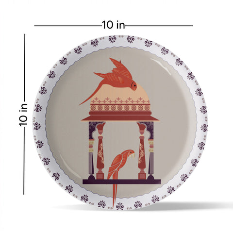 Harmony of Nature and Artistry parrot palace plate