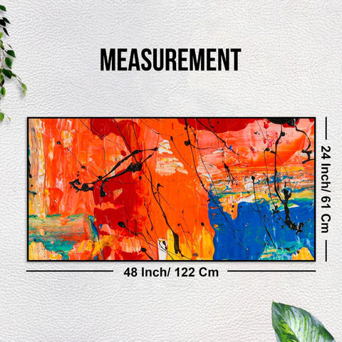 Colorful Abstract Floating Frame Wall Painting - Decor Mantra 